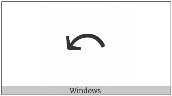 Top Arc Anticlockwise Arrow on various operating systems
