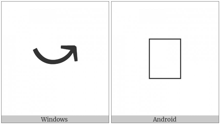 Bottom Arc Anticlockwise Arrow on various operating systems