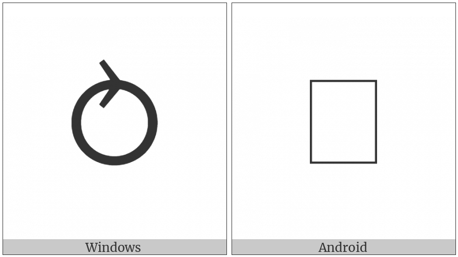 Clockwise Closed Circle Arrow on various operating systems