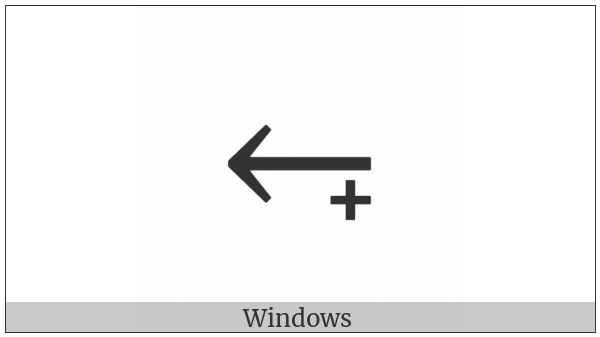 Leftwards Arrow With Plus Below on various operating systems