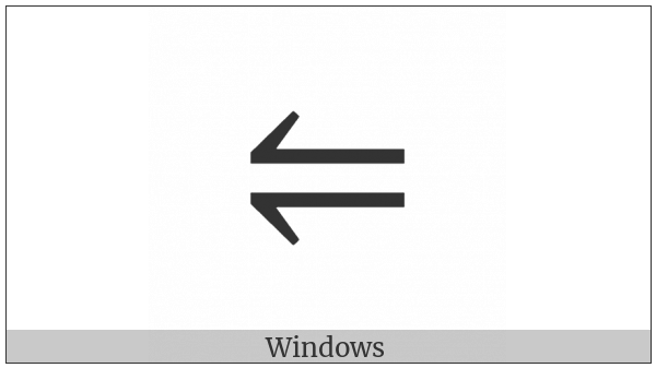 Leftwards Harpoon With Barb Up Above Leftwards Harpoon With Barb Down on various operating systems