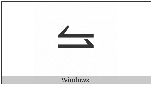 Leftwards Harpoon With Barb Up Above Rightwards Harpoon With Barb Up on various operating systems