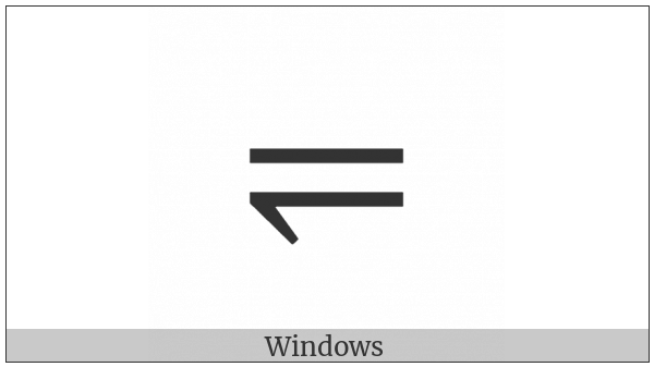 Leftwards Harpoon With Barb Down Below Long Dash on various operating systems
