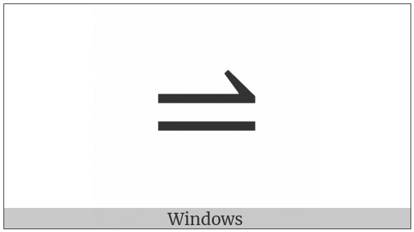 Rightwards Harpoon With Barb Up Above Long Dash on various operating systems