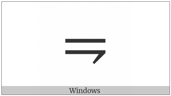 Rightwards Harpoon With Barb Down Below Long Dash on various operating systems