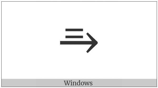 Equals Sign Above Rightwards Arrow on various operating systems