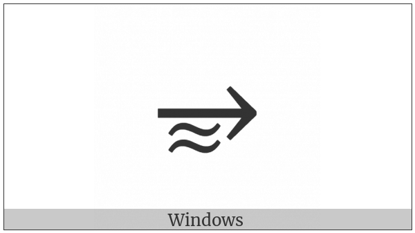 Rightwards Arrow Above Almost Equal To on various operating systems