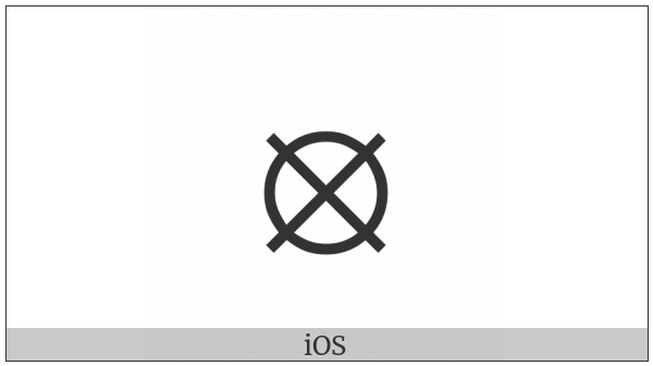 Circle With Superimposed X on various operating systems