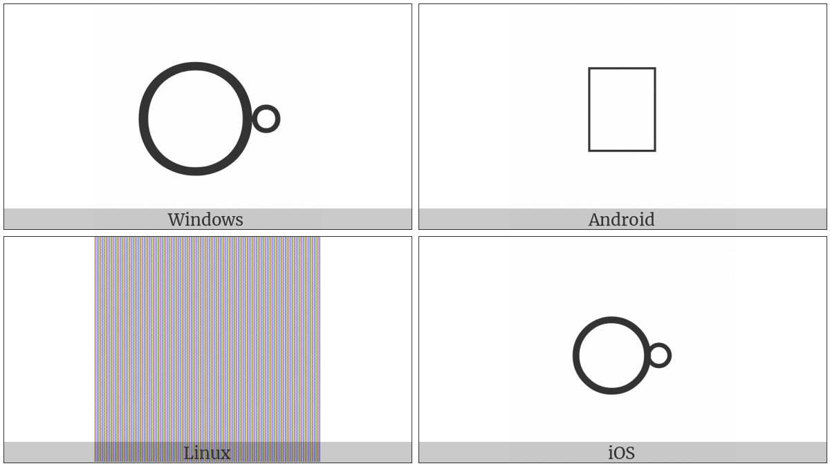 Circle With Small Circle To The Right on various operating systems