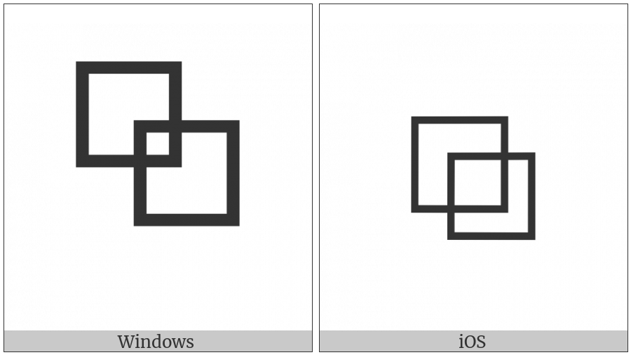 Two Joined Squares on various operating systems