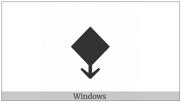 Black Diamond With Down Arrow on various operating systems
