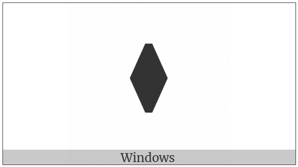 Black Lozenge on various operating systems