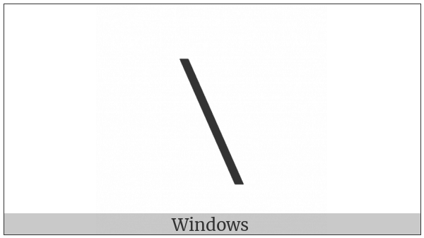 Reverse Solidus Operator on various operating systems