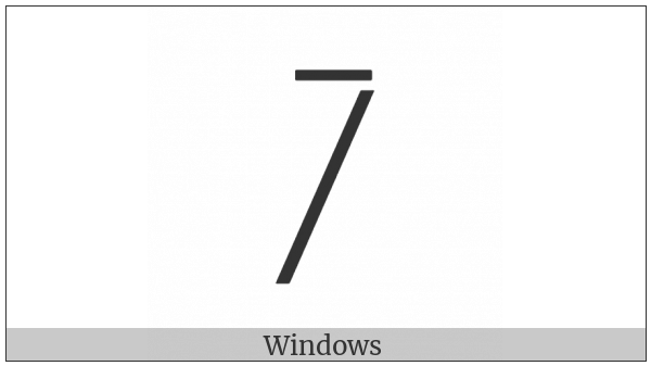 Solidus With Overbar on various operating systems