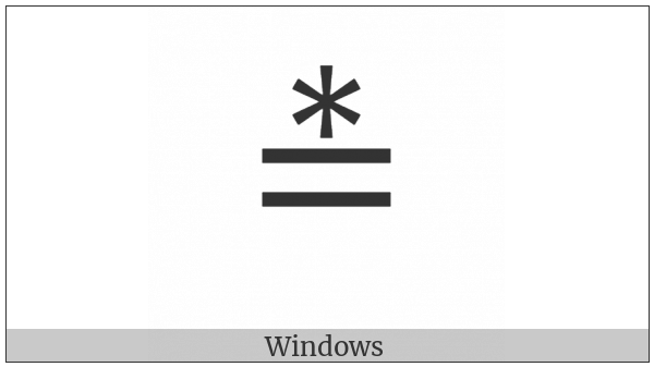 Equals With Asterisk on various operating systems