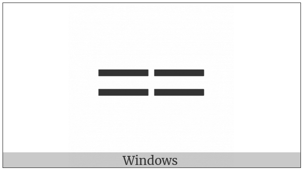 Two Consecutive Equals Signs on various operating systems