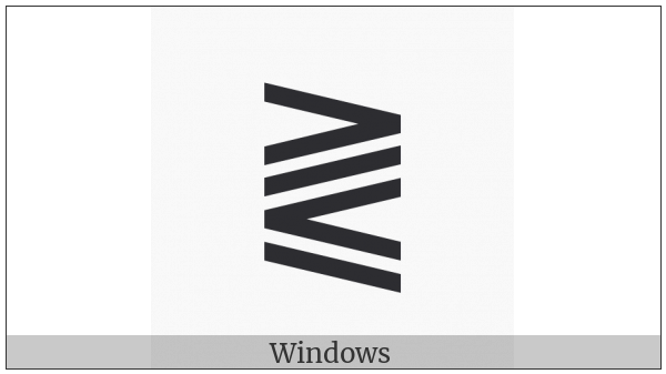 Greater-Than Above Slanted Equal Above Less-Than Above Slanted Equal on various operating systems