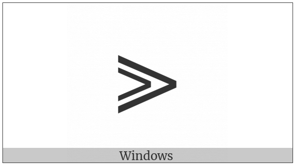 Double Nested Greater-Than on various operating systems