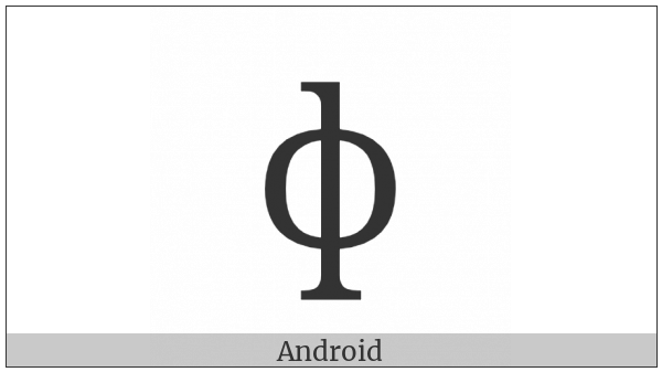 Cyrillic Small Letter Ef on various operating systems