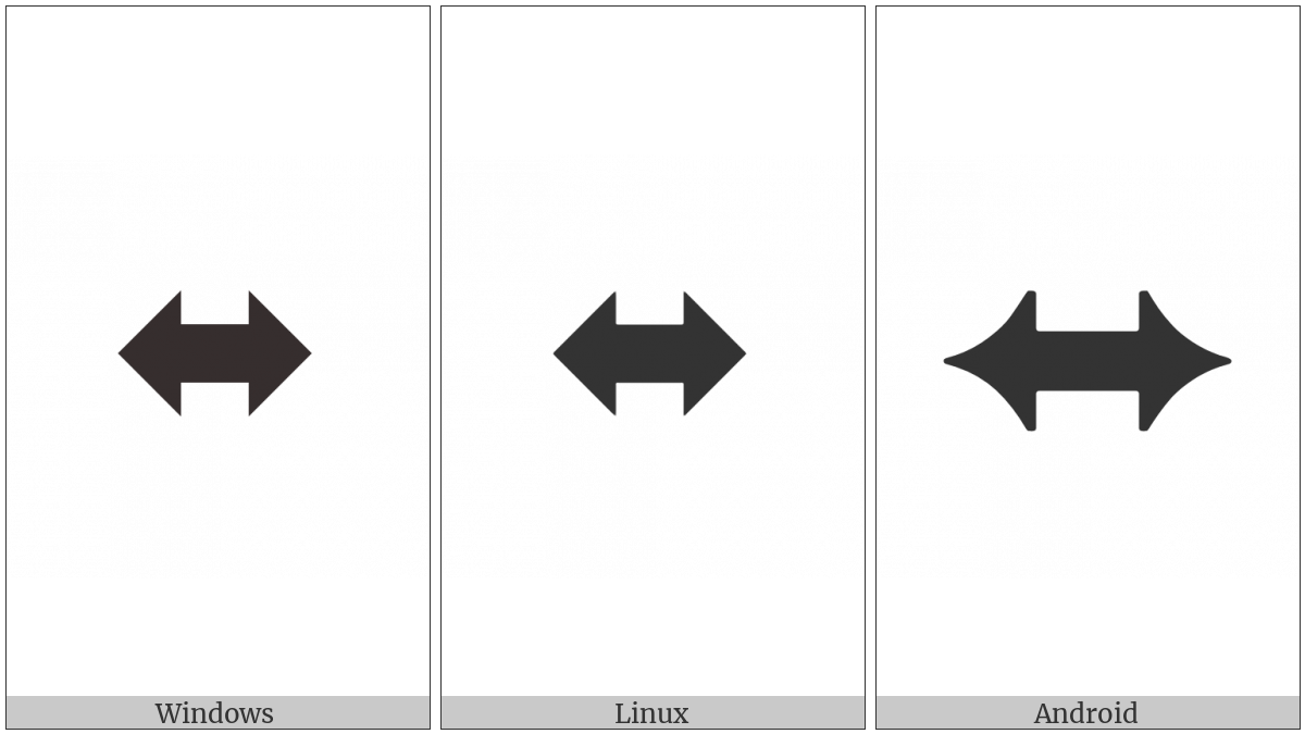 Left Right Black Arrow on various operating systems