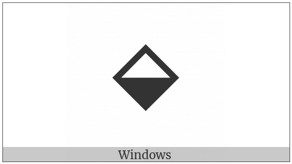 Diamond With Bottom Half Black on various operating systems