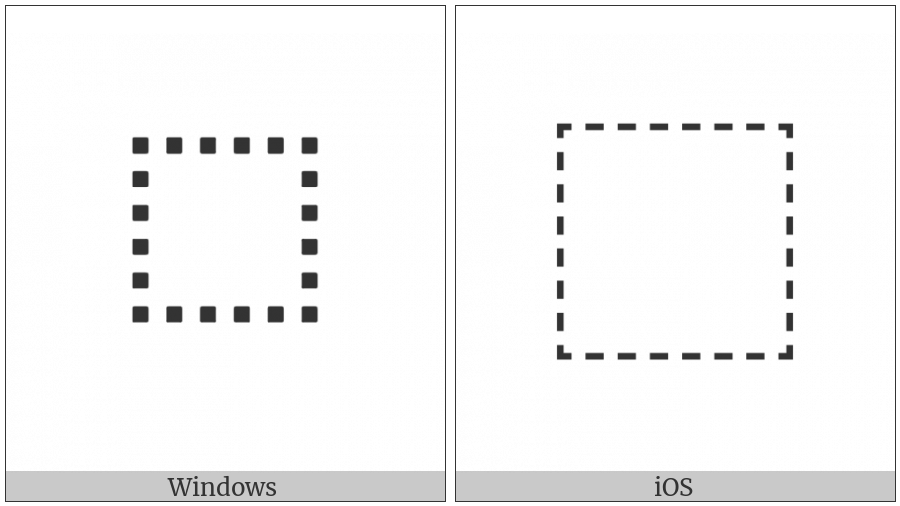 Dotted Square on various operating systems