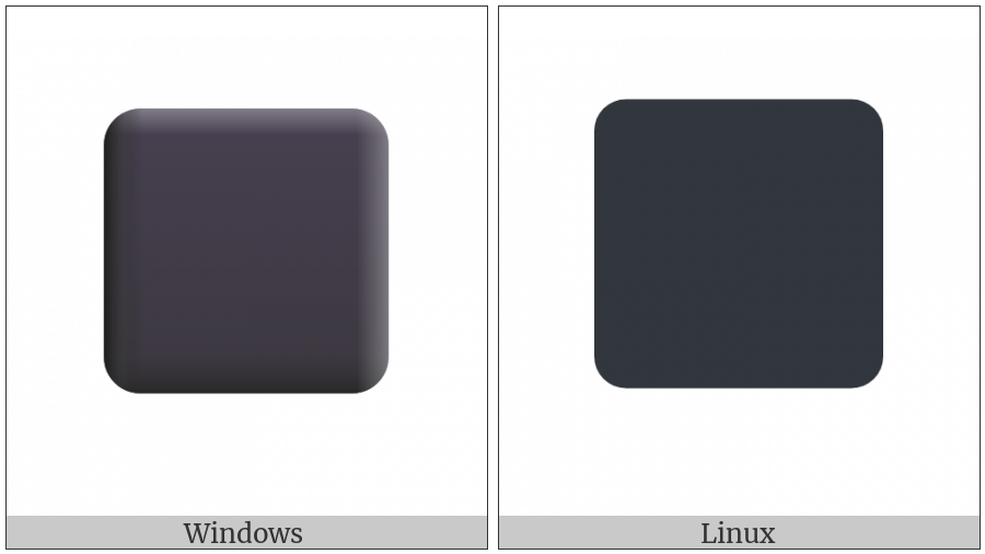 Black Large Square on various operating systems