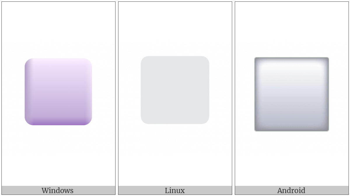 White Large Square on various operating systems