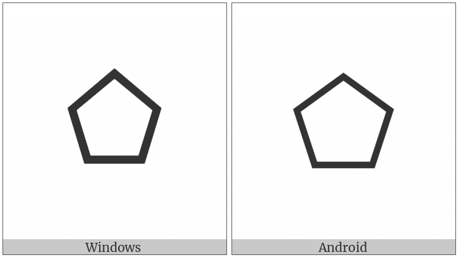 White Pentagon on various operating systems
