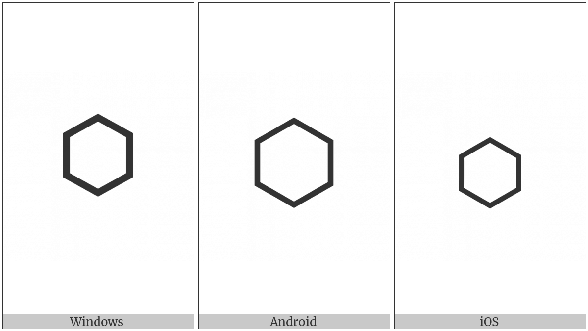 White Hexagon on various operating systems