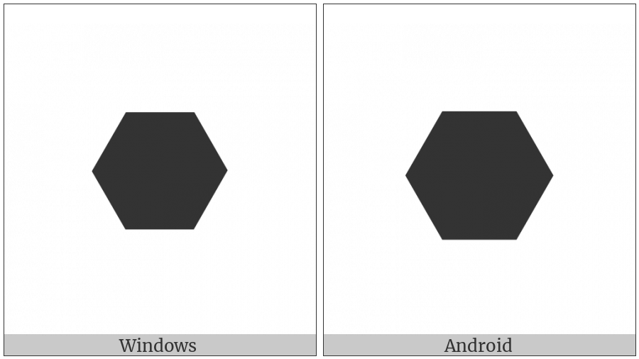 Horizontal Black Hexagon on various operating systems