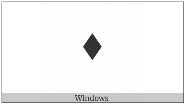 Black Small Lozenge on various operating systems
