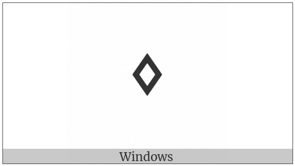 White Small Lozenge on various operating systems