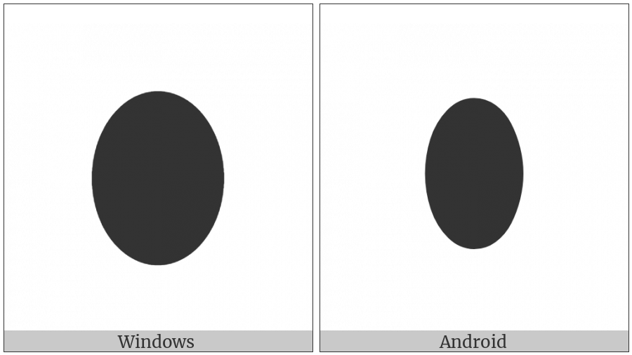 Black Vertical Ellipse on various operating systems