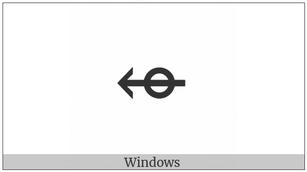 Left Arrow With Small Circle on various operating systems