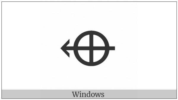Left Arrow With Circled Plus on various operating systems