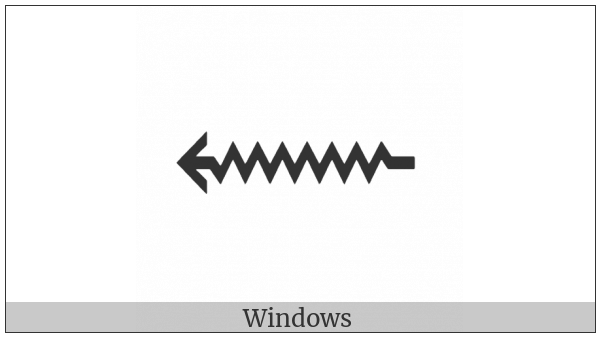 Long Leftwards Squiggle Arrow on various operating systems