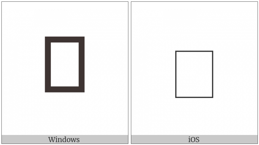 Hiragana Letter Archaic Ye on various operating systems