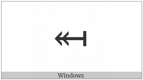 Leftwards Two-Headed Arrow From Bar on various operating systems