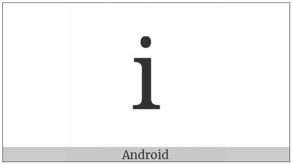 Cyrillic Small Letter Byelorussian-Ukrainian I on various operating systems
