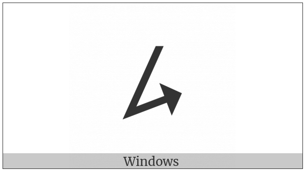 Bent Arrow Pointing Downwards Then North East on various operating systems