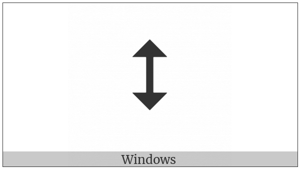 Up Down Triangle-Headed Arrow on various operating systems