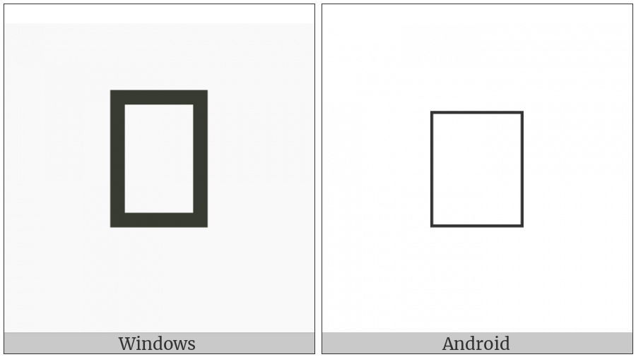 Nushu Character-1B1F4 on various operating systems