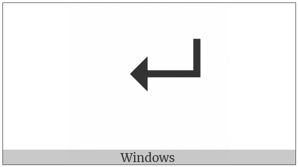 Downwards Triangle-Headed Arrow With Long Tip Leftwards on various operating systems