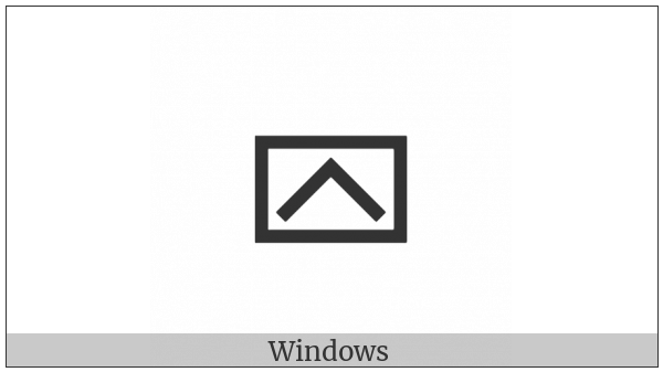 Up Arrowhead In A Rectangle Box on various operating systems