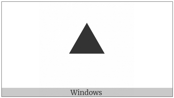 Black Medium Up-Pointing Triangle Centred on various operating systems