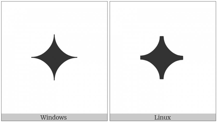 Light Four Pointed Black Cusp on various operating systems