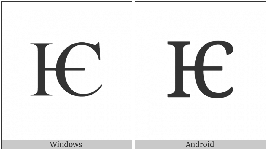 Cyrillic Capital Letter Iotified E on various operating systems