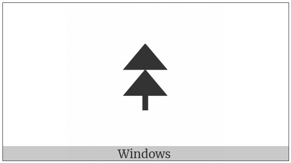 Upwards Two-Headed Arrow With Triangle Arrowheads on various operating systems