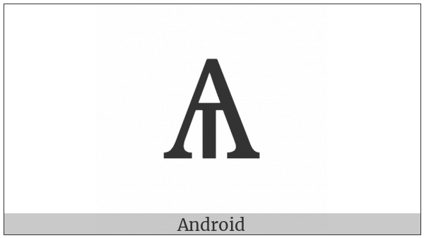 Cyrillic Capital Letter Little Yus on various operating systems